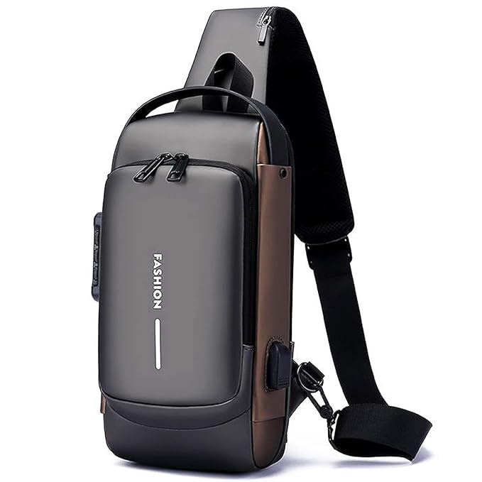 Urban Anti-Theft Sling Bag USB Charging • Waterproof