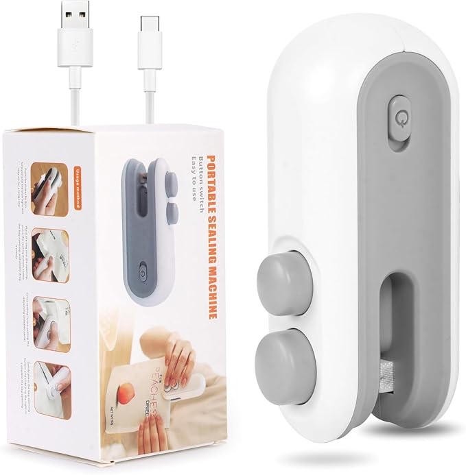 Urban Portable Mini Sealing Machine 2 in 1 USB Rechargeable Magnetic Heat Sealing and Cutting Bag Seale